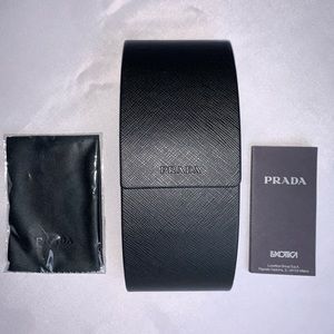 New Prada flip open saffiano leather sunglass case